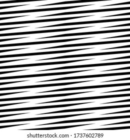 Diagonal lines seamless pattern. Angled stripes ornament. Linear motif. Pinstripes print. Striped background. Tilted line shapes wallpaper. Slanted stripe figures backdrop. Vector illustration.