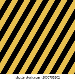Diagonal lines seamless pattern black and yellow color. Pattern design for street background, warning sign, label etc.