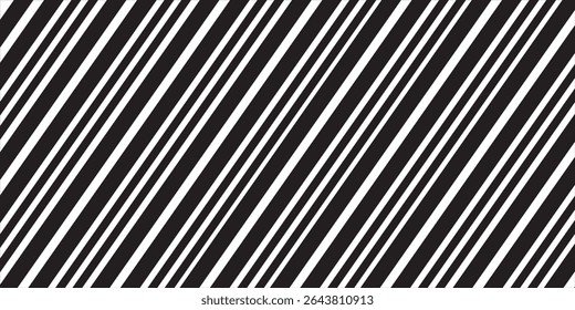 diagonal lines seamless pattern vector illustration,black and white colors diagonal striped background.