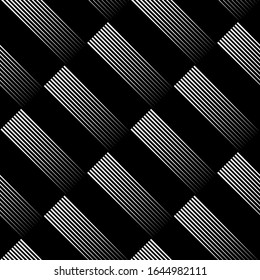 Diagonal lines seamless print. Striped background. Linear pattern. Abstract ornament. Stripes motif. Strokes wallpaper. Modern halftone backdrop. Digital paper, web designing, textile image. Vector.
