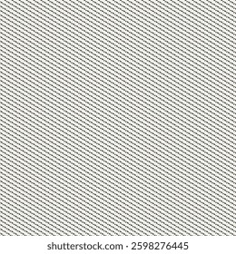 Diagonal lines of stitching on an ivory textile fabric. Twill texture. Continuous striped pattern for background. Abstract vector.