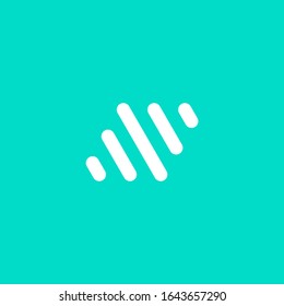 Diagonal lines or stripes logo icon