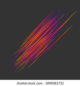 Diagonal lines, symbol of speed and movement. Vector illustration