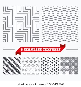 Diagonal lines, waves and geometry design. Geometrical lines texture. Stripped geometric seamless pattern. Modern repeating stylish texture. Material patterns.