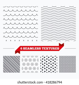 Diagonal lines, waves and geometry design. Waves lines texture. Stripped geometric seamless pattern. Modern repeating stylish texture. Material patterns.