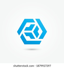 Diagonal logo abstract vector illustration. Icon abstract blue. icon or symbol template. Vector illustrator
