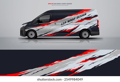 Diagonale mehrfarbige Van Wrap Grafik Vektor. druckbare Dateien