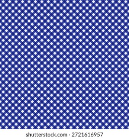Diagonal Azul Marinho Gingham Padrão Sem Costura. Textura de tecido preto polarizado.