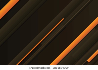 Diagonal neon lines on dark gradient background, orange black