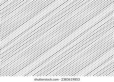 Líneas de puntos diagonales, oblicuas, inclinadas, patrones de vector geométricos de rayas. Resumen de la textura de medio tono y el fondo. Ilustración vectorial.