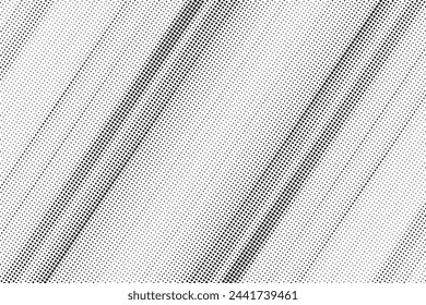 Diagonal, oblique, slanting dots lines, stripes geometric vector pattern. Abstract halftone texture and background. Vector illustration.	