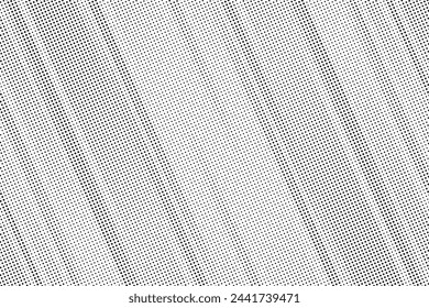 Diagonal, oblique, slanting dots lines, stripes geometric vector pattern. Abstract halftone texture and background. Vector illustration.	