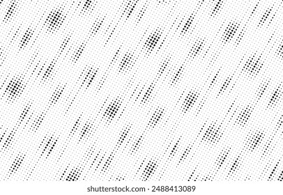 Diagonal, oblique, slanting dots lines, stripes geometric vector pattern. Abstract halftone texture and background. Vector illustration.