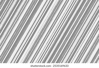 Diagonal, oblique, slanting dots lines, stripes geometric vector pattern. Abstract halftone texture and background. Vector illustration.