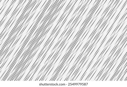 Diagonal, oblique, slanting dots lines, stripes geometric vector pattern. Abstract halftone texture and background. Vector illustration.