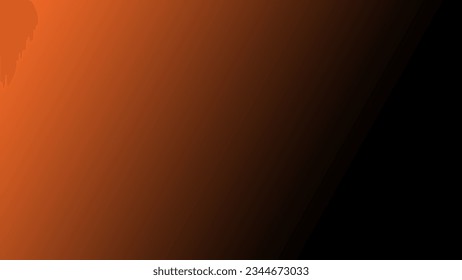 Diagonal orange to black gradient background. Color transition adds energetic, warm, and captivates attention. Perfect for design projects, web layouts, and photoshoot backdrops.