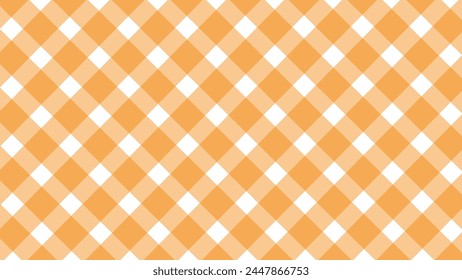 Diagonal orange checkered in the white background	