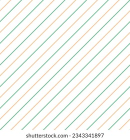 Diagonal orange and green lines on white background