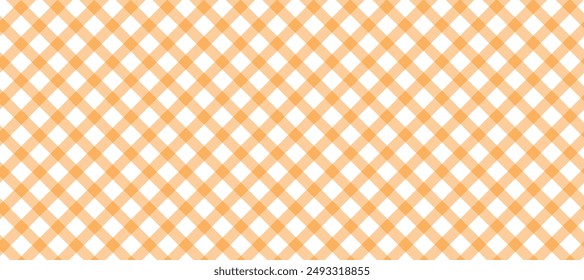 Diagonal orange plaid in the white background