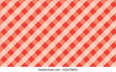 Diagonal Orange and white tablecloth background.Vector Illustration.