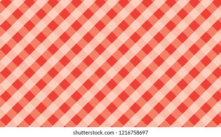 Diagonal Orange and white tablecloth background.Vector Illustration.