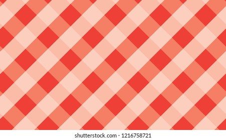Diagonal Orange and white tablecloth background.Vector Illustration.