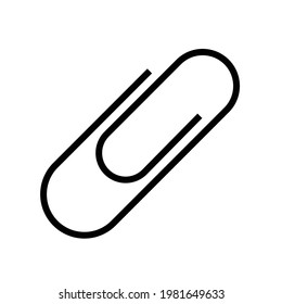 diagonal paper clip icon vector illustration