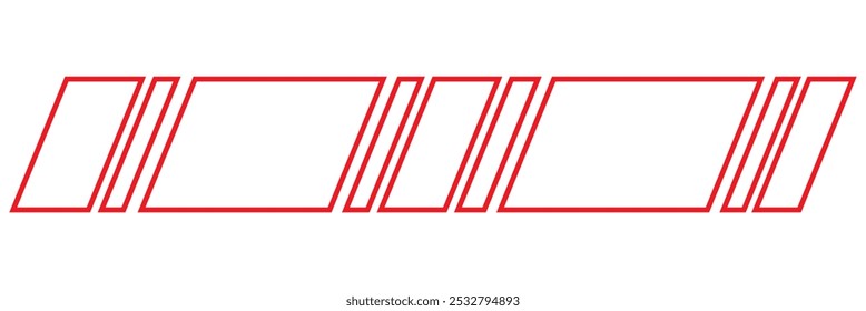 Diagonal parallel lines divider strip. Slash divider. Vector illustration.