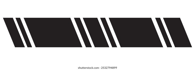 Diagonal parallel lines divider strip. Slash divider. Vector illustration.