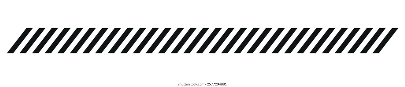 Diagonal parallel lines forming a geometric slash divider strip, ideal for abstract borders and creative graphic design projects.