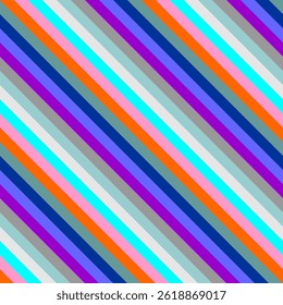 Padrão de colcha de retalhos diagonal com faixas coloridas no vetor. Impressão brilhante perfeita para tecido. Fundo geométrico.