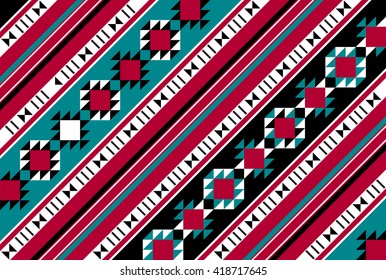 Diagonal Pattern Rug From The Arabian Gulf Region