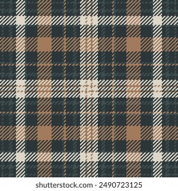 Diagonal pattern vector plaid, customizable background tartan texture. Perfect seamless fabric textile check in dark and orange colors palette.