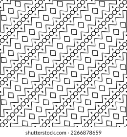  Diagonal pattern.Monochrome ornamental texture with smooth linear shapes, zigzag lines, lace pattern.Abstract geometric black and white pattern for web page, textures, card, poster, fabric, textile.