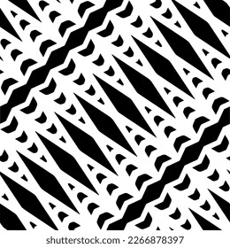 Diagonal pattern.Vector geometric seamless pattern.  Black and white texture. Simple abstract ornament background. Dark repeat design for decor, fabric, cloth.