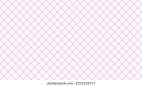 Diagonal pink checkered in the white background	