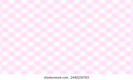 Diagonal pink kariert im weißen Hintergrund	