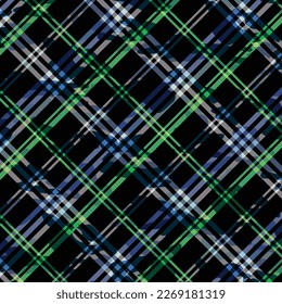 Diagonal Plaid camouflage pattern for fabric