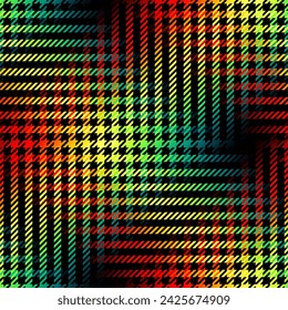 Diagonal plaid pattern. Moire overlapping effect. Vector seamless illustration. Small lines.