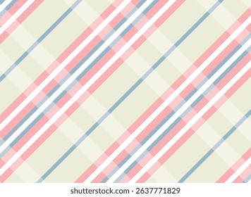 Diagonal Plaid Pattern in Pink and Blue
