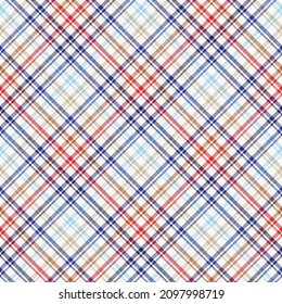 Diagonal Plaid Tartan textured Seamless pattern design suitable for fashion textiles and graphics