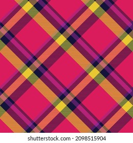 Diagonal Plaid Tartan textured Seamless pattern design suitable for fashion textiles and graphics