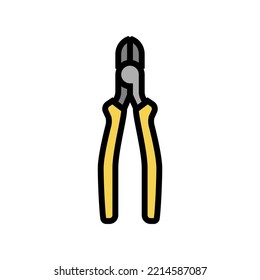 vector de icono de color de alicates diagonales. signo de alicates diagonales. ilustración de símbolo aislado