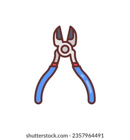 Diagonal Pliers Symbol in Vektorgrafik. Logotyp