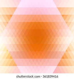 Diagonal polygonal background. Orange diamond polygonal vector background.