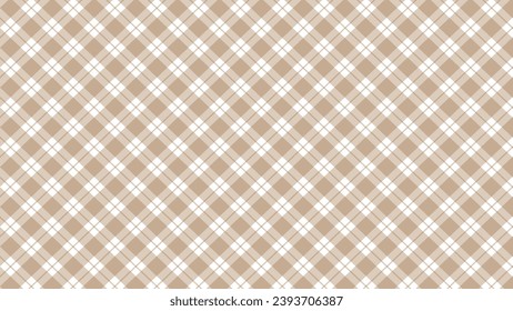 Diagonal print brown plaid background