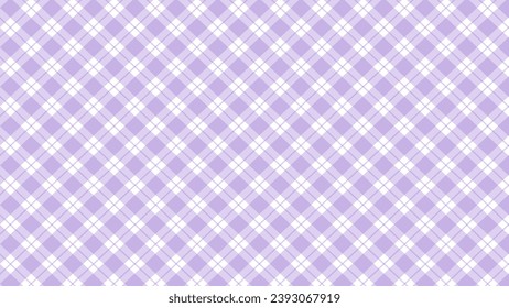 Diagonal print purple plaid background