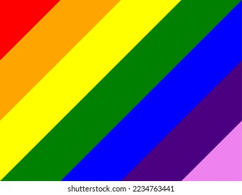 Diagonal Rainbow Color Scale Chart or Spectrum with Seven Colors (Red, Orange, Yellow, Green, Blue, Indigo, Violet) Icon. Vector Image.