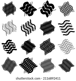Diagonal, cuadrícula aleatoria, malla de ondulación, zigzag, ondulación, cruces de grietas