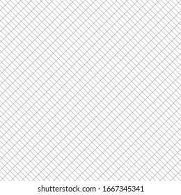 Diagonal rectangular, rectangle grid, mesh graph-paper pattern. 45 degree draft, plotting, drawing paper seamlessly repeatable texture. Slanted, oblique, skewed grid, mesh